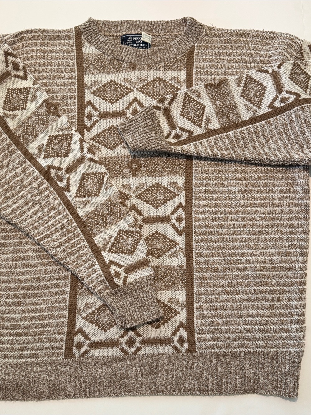Vintage Pelican Bay Traders Knit Sweater with Pattern